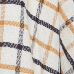 Hermes Navy Blue/Beige Wool Reversible Camail Poncho One Size