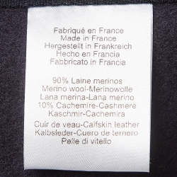 Hermes Navy Blue/Beige Wool Reversible Camail Poncho One Size