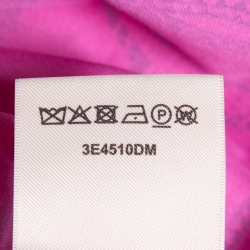Hermès Pink Cotton Jersey Fantaisie d'Etriers Straight Dress S