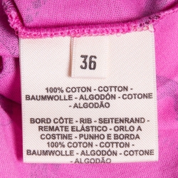 Hermès Pink Cotton Jersey Fantaisie d'Etriers Straight Dress S