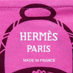 Hermès Pink Cotton Jersey Fantaisie d'Etriers Straight Dress S