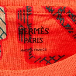 Hermes Orange Tatersales Cotton Hermes Micro T-Shirt S