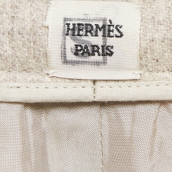 Hermes Light Beige Wool Trousers S