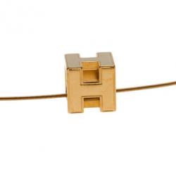 Hermes Cage d'H Ivory Laquered Pendant Necklace