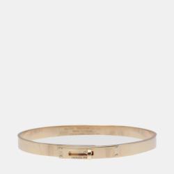 Hermes Kelly PM 18K Rose Gold and Diamond Bangle
