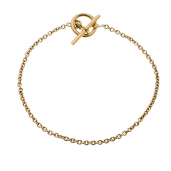 Hermes Chaine d'Ancre Mini 18k Yellow Gold Toggle Bracelet 