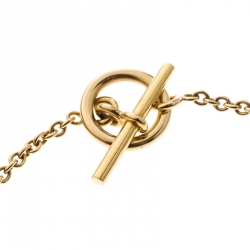 Hermes Chaine d'Ancre Mini 18k Yellow Gold Toggle Bracelet 