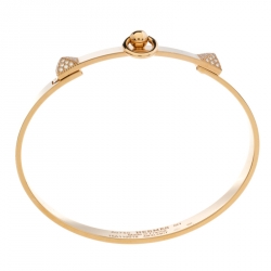 Hermès Collier de Chien Diamond 18K Rose Gold Bracelet SH