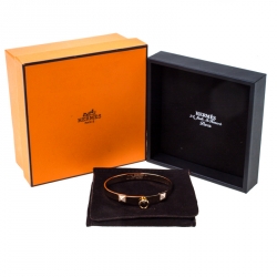 Hermès Collier de Chien Diamond 18K Rose Gold Bracelet SH