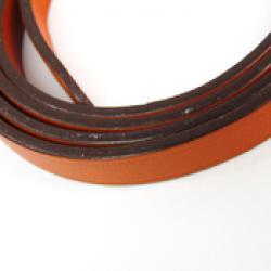 Hermes Hapi II Orange Chamonix Leather Palladium Bracelet 