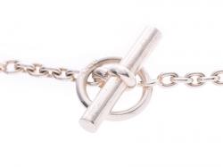 Hermes Silver Hermes Shane Dunkle Long Necklace 