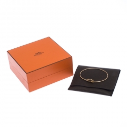 Hermes Chain d'Ancre Ronde 18k Yellow Gold Hook Bracelet SH