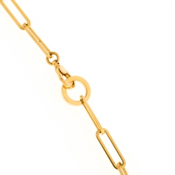 Hermes Kelly Chaine Diamond 18K Yellow Gold Chain Link Choker Necklace 