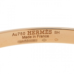 Hermes H Chaine d'Ancre Diamond 18K Rose Gold Bracelet SH