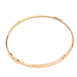 Hermes H Chaine d'Ancre Diamond 18K Rose Gold Bracelet SH