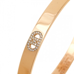 Hermes H Chaine d'Ancre Diamond 18K Rose Gold Bracelet SH