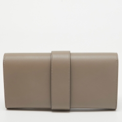 Hermes Gris Asphalte Swift Leather Medor 23 Clutch