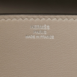 Hermes Gris Asphalte Swift Leather Medor 23 Clutch