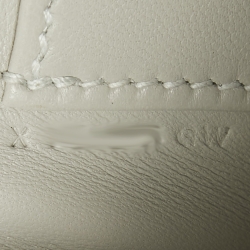 Hermès  Gris Perle Tadelakt Leather Egee Clutch