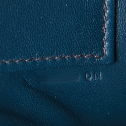 Pre Owned Hermès Bleu de Prusse Box Leather Egee Clutch