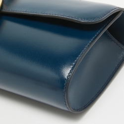 Pre Owned Hermès Bleu de Prusse Box Leather Egee Clutch