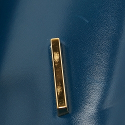 Pre Owned Hermès Bleu de Prusse Box Leather Egee Clutch