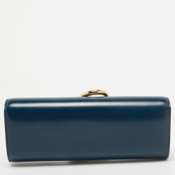 Pre Owned Hermès Bleu de Prusse Box Leather Egee Clutch