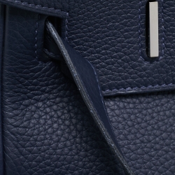 Hermès Bleu Nuit/Rose Pourpre Taurillon Clemence Leather Palladium Finish Birkin 35 Bag