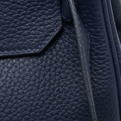 Hermès Bleu Nuit/Rose Pourpre Taurillon Clemence Leather Palladium Finish Birkin 35 Bag