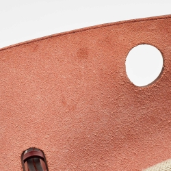 مملوكة مسبقًا Hermes Bordeaux/Ficelle/Rouge Piment H Vibration Canvas and Leather Herbag Zip 31 Bag