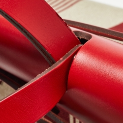 مملوكة مسبقًا Hermes Bordeaux/Ficelle/Rouge Piment H Vibration Canvas and Leather Herbag Zip 31 Bag