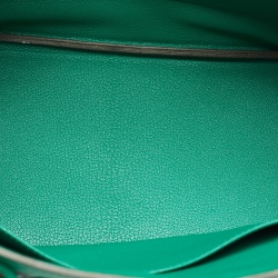 Hermes Vert Vertigo Taurillon Clemence Leather Gold Finish Birkin 35 Bag