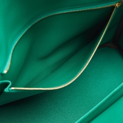 Hermes Vert Vertigo Taurillon Clemence Leather Gold Finish Birkin 35 Bag