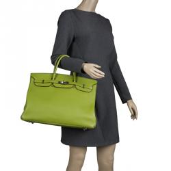 Hermes Pistacio Green Togo Leather Palladium Hardware Birkin 40 Bag