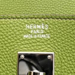 Hermes Pistacio Green Togo Leather Palladium Hardware Birkin 40 Bag