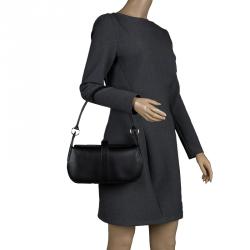 Pre Owned Hermes Black Box Calf Leather Rugby Bag