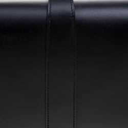 Pre Owned Hermes Black Box Calf Leather Rugby Bag