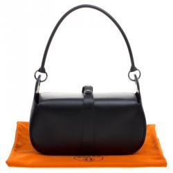 Pre Owned Hermes Black Box Calf Leather Rugby Bag