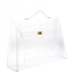 Hermes Clear Vinyl Vintage Kelly Bag