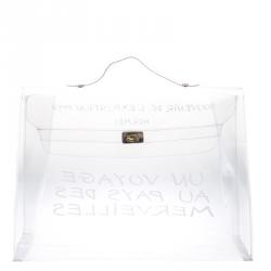 Hermes Clear Vinyl Vintage Kelly Bag