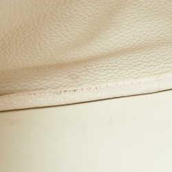 Pre Owned Hermès White Taurillon Togo Leather Palladium Finish Lindy 34 Bag
