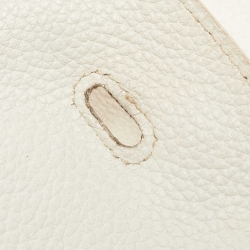 Pre Owned Hermès White Taurillon Togo Leather Palladium Finish Lindy 34 Bag