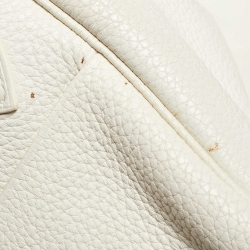 Pre Owned Hermès White Taurillon Togo Leather Palladium Finish Lindy 34 Bag