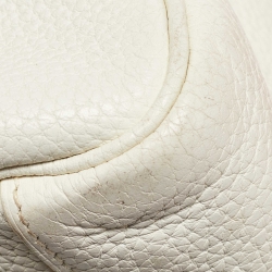 Pre Owned Hermès White Taurillon Togo Leather Palladium Finish Lindy 34 Bag