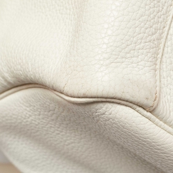 Pre Owned Hermès White Taurillon Togo Leather Palladium Finish Lindy 34 Bag