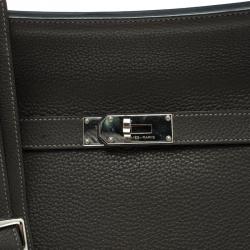 Pre Owned Hermes Vert Gris Taurillon Clemence Leather Jypsiere 37 Bag