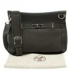 Pre Owned Hermes Vert Gris Taurillon Clemence Leather Jypsiere 37 Bag