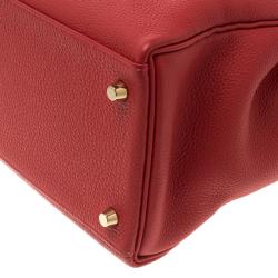 Pre Owned Hermes Geranium Togo Leather Gold Hardware Kelly Retourne 35 Bag