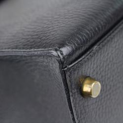Pre Owned Hermes Noir Ardennes Leather Gold Hardware Kelly Sellier 35 Bag