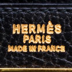 Pre Owned Hermes Noir Ardennes Leather Gold Hardware Kelly Retourne 35 Bag
